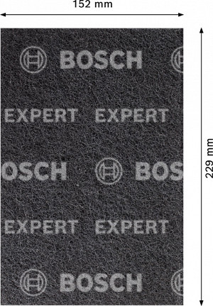 EXPERT N880 blazinica iz flisa za ročno brušenje, 152 x 229 mm, srednja S