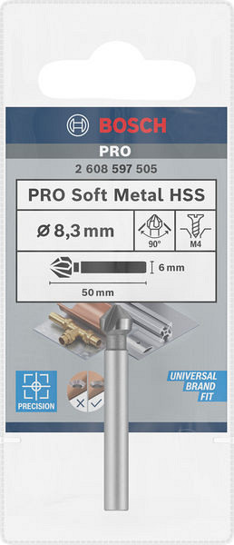 Grezilo PRO Soft Metal HSS, 8,3 x 50 mm, M4