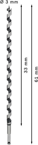 Kačasti sveder PRO Wood, 16 x 385 x 450 mm