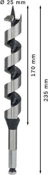 Kačasti sveder PRO Wood, 25 x 170 x 235 mm