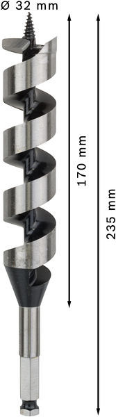 Kačasti sveder PRO Wood, 32 x 170 x 235 mm