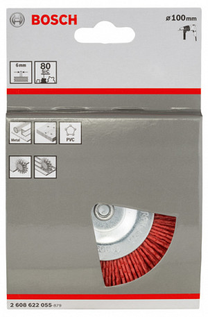 Kolutna ščetka PRO Multi Material clean, ravno vpenjalno steblo, 100 x 1 mm