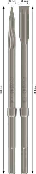 Komplet dlet PRO SDS max-5C, koničasto 400 mm, ploščato 25 x 400 mm, 2 + 2 kosa