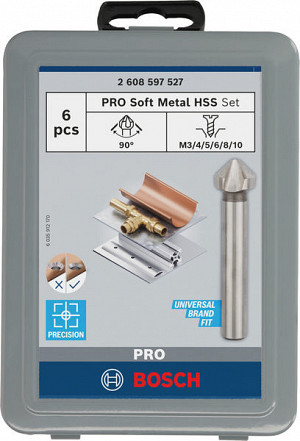 Komplet grezil PRO Soft Metal HSS, 6 kosov