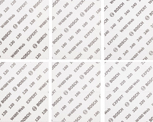 Komplet listov za ročno brušenje EXPERT W480 Web 1/4, 115 x 140 mm, G120 (2x); G180 (2x); G240 (1x); G320 (1x), 6 kosov