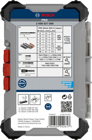 Komplet PRO Impact Metal, razstavno stojalo, 6 x 35 kosov
