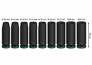 Komplet PRO Impact Socket Set, 1/2 palca, globok, 9-delni