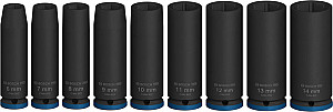 Komplet PRO Impact Socket Set, 1/4 palca, globok, 9-delni