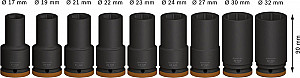 Komplet PRO Impact Socket Set, 3/4 palca, globok, 9-delni
