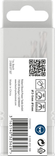 Komplet spiralnih svedrov PRO Metal HSS-G, 5 kosov