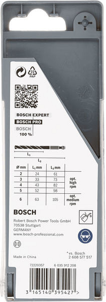 Komplet svedrov PRO Metal HSS-G Hex, 5 kosov