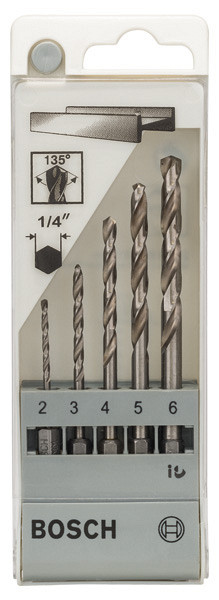 Komplet svedrov PRO Metal HSS-G Hex, 5 kosov