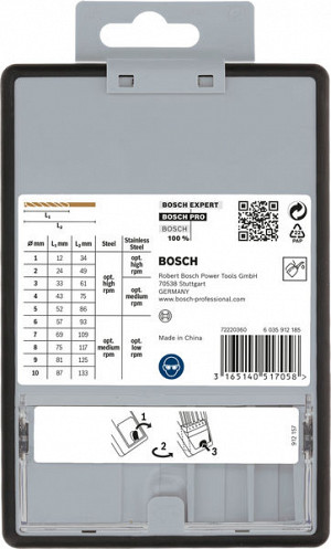 Komplet svedrov PRO Stainless Steel HSS-Co, 10 kosov