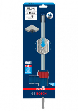 Komplet udarnih svedrov EXPERT SDS Clean plus-8X 14 x 200 x 350