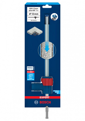 Komplet udarnih svedrov EXPERT SDS Clean plus-8X 12 x 200 x 350