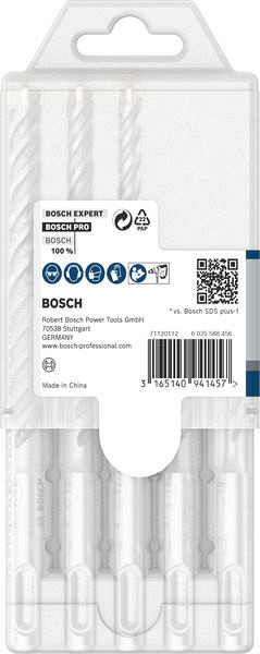 Komplet udarnih svedrov PRO SDS plus-5X, 5.5/6/7/8/10 mm, 5 kosov