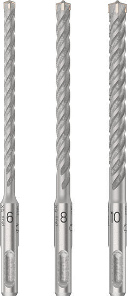 Komplet udarnih svedrov PRO SDS plus-5X, 6/8/10 mm, 3 kosi