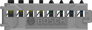 Komplet vijačnih nastavkov PRO Impact, PH1; PH2; PZ1; PZ2; T15; T20; T25; T30, 25 mm, 8-delni