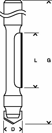 Kopirni rezkar, 8 mm, D1 8 mm, L 19 mm, G 66 mm