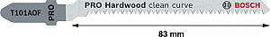 Krivuljni list za vbodno žago PRO Hardwood clean curve T101AOF 83 mm, 5 kosov