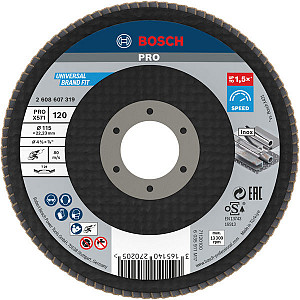 Lamelna brusna plošča PRO X571, 115 mm, G120