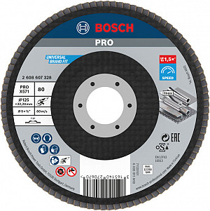 Lamelna brusna plošča PRO X571, 125 mm, G80