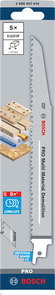 List PRO Multi Material Demolition S1110VF, 1,6 x 22 x 225 mm, 5 kosov