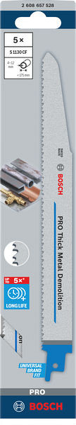 List PRO Thick Metal Demolition S1130CF, 1,6 x 22 x 225 mm, 5 kosov