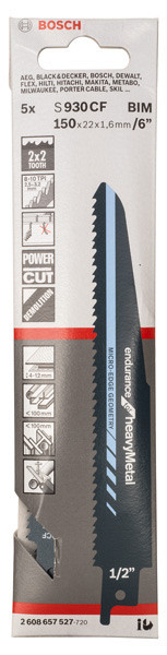 List PRO Thick Metal Demolition S930CF, 1,6 x 22 x 150 mm, 5 kosov
