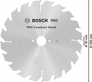 List za krožno žago PRO Construct Wood, 250 x 3,2 x 30 mm