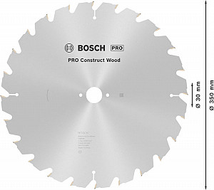 List za krožno žago PRO Construct Wood, 350 x 3,5 x 30 mm