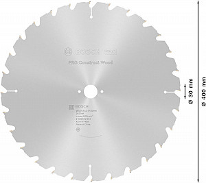List za krožno žago PRO Construct Wood, 400 x 3,5 x 30 mm