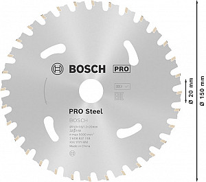 List za krožno žago PRO Steel cordless, 150 x 1,6 x 20 mm