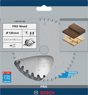 List za krožno žago PRO Wood, 130 x 2,4 x 20 mm, T30