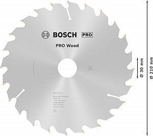 List za krožno žago PRO Wood, 210 x 2,8 x 30 mm, T24