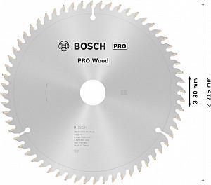 List za krožno žago PRO Wood, 216 x 2 x 30 mm, T60