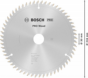 List za krožno žago PRO Wood, 216 x 2,8 x 30 mm, T60