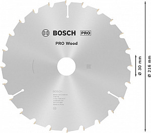List za krožno žago PRO Wood, 216 x 2 x 30 mm, T24