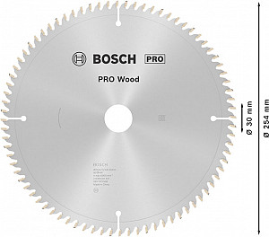 List za krožno žago PRO Wood, 254 x 2,5 x 30 mm, T80