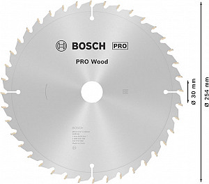 List za krožno žago PRO Wood, 254 x 2 x 30 mm, T40