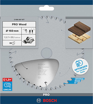 List za krožno žago PRO Wood cordless, 160 x 1,5 x 20 mm, T36