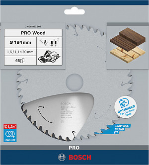 List za krožno žago PRO Wood cordless, 184 x 1,6 x 20 mm, T48