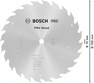 List za krožno žago PRO Wood cordless, 165 x 1,5 x 10 mm, T24