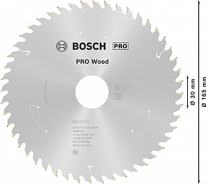List za krožno žago PRO Wood cordless, 165 x 1,5 x 30 mm, T48