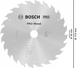 List za krožno žago PRO Wood cordless, 173 x 1,5 x 20 mm, T24
