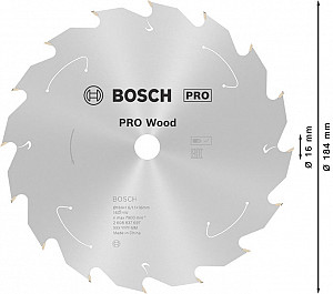 List za krožno žago PRO Wood cordless, 184 x 1,6 x 16 mm, T16