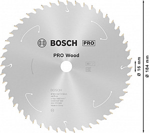 List za krožno žago PRO Wood cordless, 184 x 1,6 x 16 mm, T48