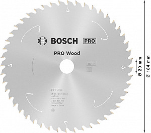 List za krožno žago PRO Wood cordless, 184 x 1,6 x 20 mm, T48
