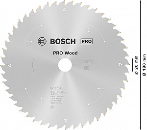 List za krožno žago PRO Wood cordless, 190 x 1,6 x 20 mm, T48