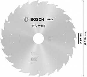 List za krožno žago PRO Wood cordless, 210 x 1,7 x 30 mm, T24